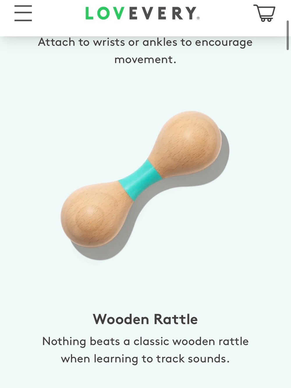 Lovevery wooden rattle